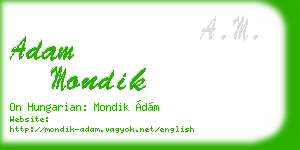 adam mondik business card