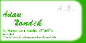 adam mondik business card